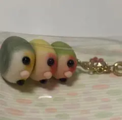コザクラインコ 3連 キーホルダー
