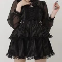 DearMyLove スタッズジップシアーボレロレースフリルキャミワンピース