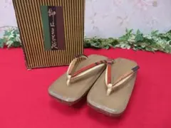 6RR1515 未使用　老舖　曾津桐　会津桐　下駄　浴衣
