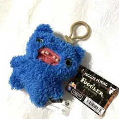 fugglerキーリング青いモンスターぬいぐるみCE