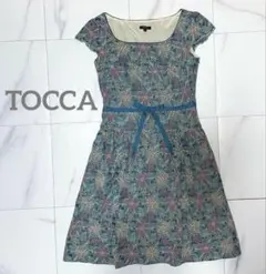 TOCCA トッカ　花柄ワンピース ブルー サイズ0 S