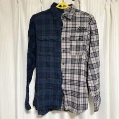 WANIMA モデル着用 LEFLAH バイカラーチェック長袖シャツ ネルシャツ