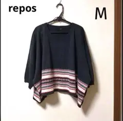 repos ルポ　ニット　カットソー　トップス　セーター　チャコールグレー　横長