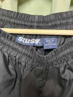 90s stussy ナイロンショートパンツ Lサイズ 黒　old stussy
