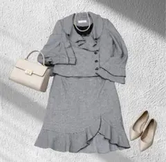 千鳥柄 フォーマル セットアップ スーツ 9号 M ママスーツ 入園式 入学式