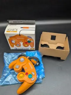 【動作確認済】任天堂　ゲームキューブ　コントローラー　オレンジ　箱あり