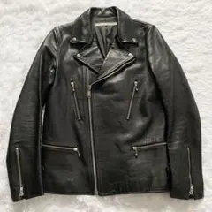 美品 ジョンローレンスサリバン ライダースジャケット ラムレザー 黒