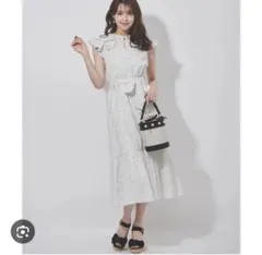 トランテアン　フリルスリーブワンピース