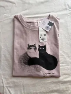 M）ユニクロ　マイライフウィズアニマルズ　Tシャツ 猫のサムネイル