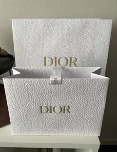ディオール ホワイト Dior ショッピングバッグ ギフトバッグ リボン付き