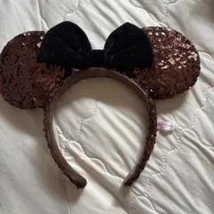 ミッキー耳カチューシャ ブラウンと黒