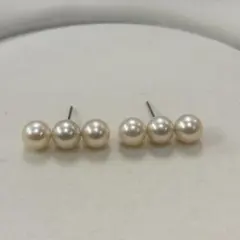 伊勢志摩英虞湾産あこや真珠 19.6 19.8mm パールピアス - メルカリ