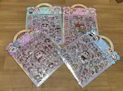 ラブブ 立体3Dシール4組（8枚セット）大判シールセット　ぷくぷくシール