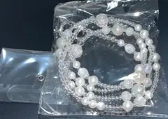 ① luludiy ハンドメイド スマホロングストラップ　白