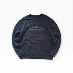 希少！100周年記念モデル エルエルビーン ロゴ 刺繍 スウェットネイビー L