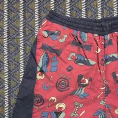古着 VINTAGE 総柄 ショートパンツ size S 赤 メンズ レディース