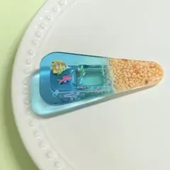レジンアクセサリー ヘアクリップ 海 魚b-4
