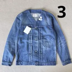 ノーカラーデニムジャケット デニムジャケット