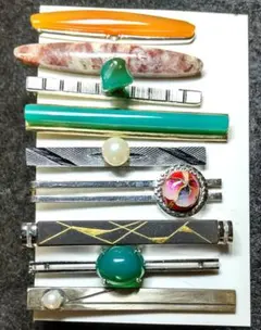 お洒落 デザイン ネクタイピン パール他 9点 まとめ売り #1458-9