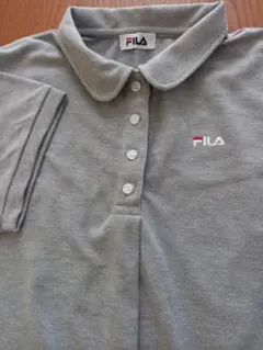 FILA 　グレー 半袖ポロシャツ　 チュニック丈