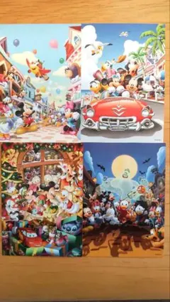 Disney ♥ 可愛いポストカード 4種セット