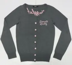 ロゴ刺繍　ニットカーディガン　韓国風 韓国ガーリー　Mサイズ