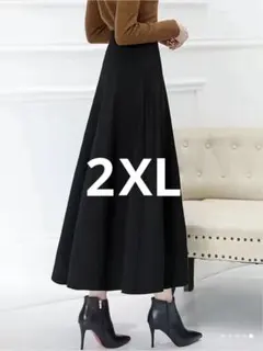 ロングスカート　黒　フレアスカート　　　ブラック　フォーマル　卒業式　入学式　大