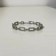 シルバー ストーンチェーンブレスレット アクセサリー ブルー