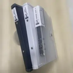 セリア☆6リングバインダー ファスナーケース/ フロスト　計3点