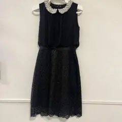 結婚式　お呼ばれ　ドレス　黒　ノースリーブのサムネイル
