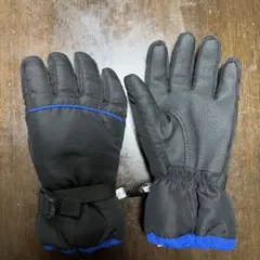 キッズ用スキー・スノボ手袋 150cm 黒と青