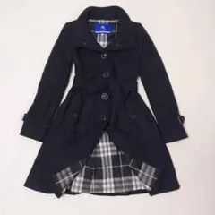 【人気✨】バーバリーブルーレーベル トレンチコート ダブル ノバチェック ベルト 2way✨バーバリーブルーレーベル トレンチコート ダブル ノバチェック