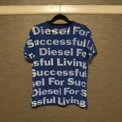 DIESEL INDUSTRY ロゴプリント Tシャツ 青