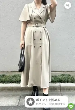 Ruimeme Margot dress (beige) - メルカリ