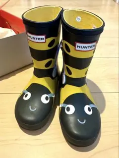 HUNTER ハンターレインブーツ キッズ ハチデザイン UK8