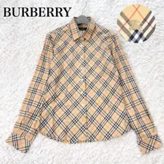美品✨️BURBERRY バーバリー ノバチェック 長袖シャツ ホースロゴ 刺繍