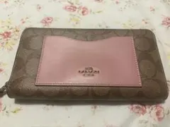 coach❤︎シグニチャー柄❤︎ジップ長財布