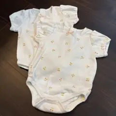 après les cours 花柄ロンパース 70サイズ 2枚セット
