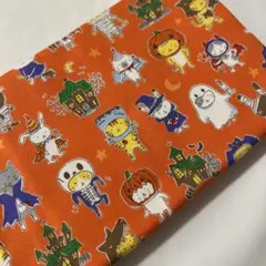 可愛い♪★新作ハロウィン柄★綿生地 オレンジ KOKKA