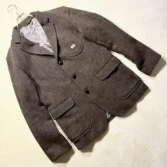 リー テーラードジャケット ヘリンボーン 毛混 ブラウン系 M 秋冬 クラシック