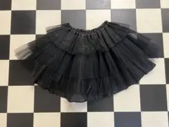 パニエ　黒いチュールフリルスカート