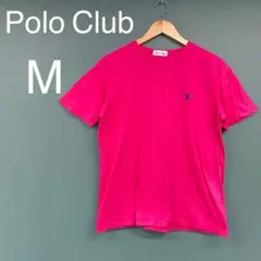POLO CLUB メンズ M ピンク Tシャツ ロゴ 刺繍 定番 半袖のサムネイル