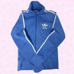 adidas トラックジャケット 水色 ジャージ 90s