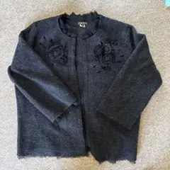 Eddie Bauer ダークグレー カーディガン レディース　婦人服　古着