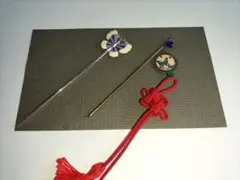 蝶と花のかんざしセット