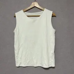 【即購入大歓迎‼︎】ホワイト Vネック タンクトップ Lサイズ