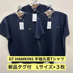 【新品タグ付】GTHAWKINS 半袖Tシャツ Lサイズネイビーブルー3枚セット
