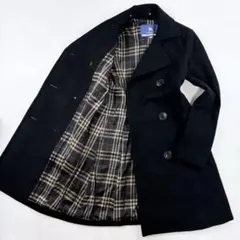 美品 BURBERRY LONDON アンゴラ ステンカラーコート ノバチェック