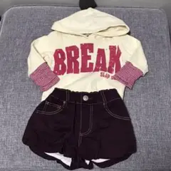 べべ  フード付きトレーナー ショートパンツ  セット  80