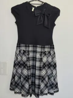 ワンピース　切り替えワンピ　リボン付き　any FAM　130